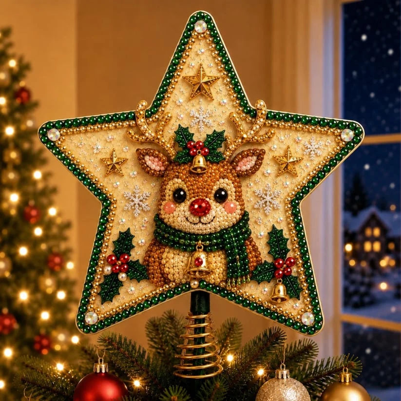 Christmas Tree Topper DIY Kit Pearl & Crystal Accents