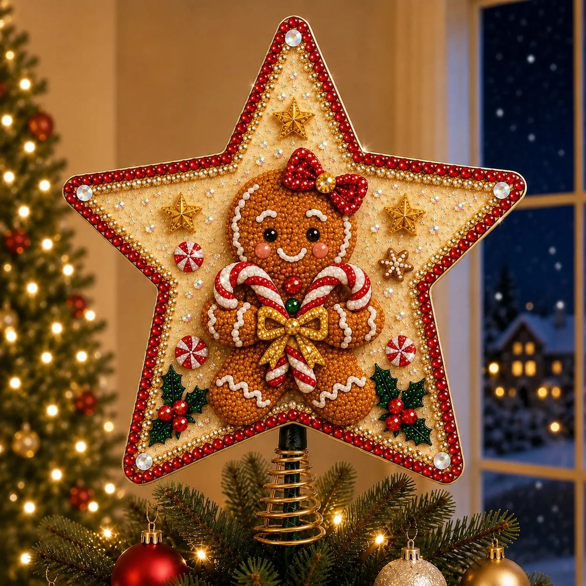 Christmas Tree Topper DIY Kit Pearl & Crystal Accents