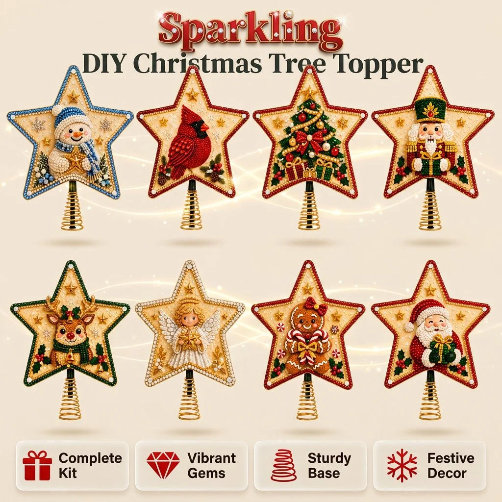 Christmas Tree Topper DIY Kit Pearl & Crystal Accents