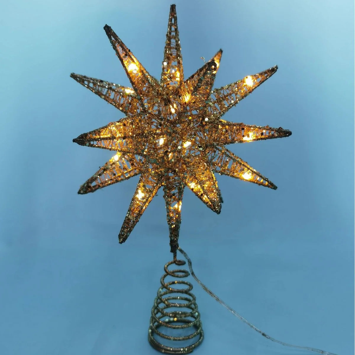 Christmas Tree Topper Iron 20 LED Lights