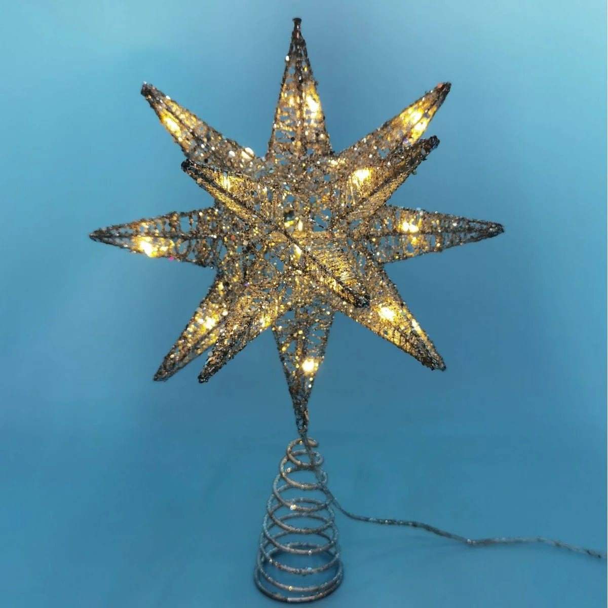 Christmas Tree Topper Iron 20 LED Lights