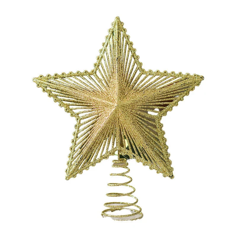 Christmas Tree Topper Sparkling Design Durable Spiral Base