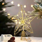 Christmas Tree Topper Sparkling Design Durable Spiral Base