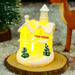 Christmas Village Ceramic Glitter Integrated LED