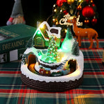 Christmas Village Figurine Integrated LED Snow-Covered Roofs