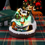 Christmas Village Figurine Integrated LED Snow-Covered Roofs