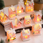 Christmas Village House Integrated LED Frosted Ceramic Plastic