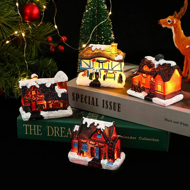 Christmas Village House Warm LED Tabletop Centerpiece
