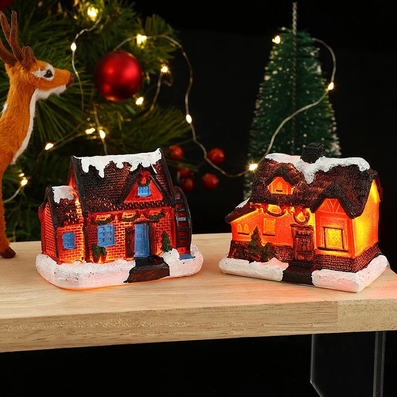Christmas Village House Warm LED Tabletop Centerpiece