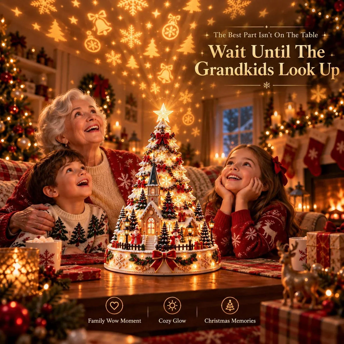 Christmas Village Illuminated Wall & Ceiling Projection