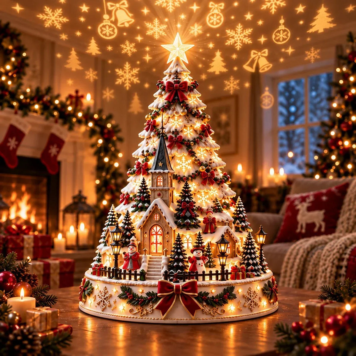 Christmas Village Illuminated Wall & Ceiling Projection