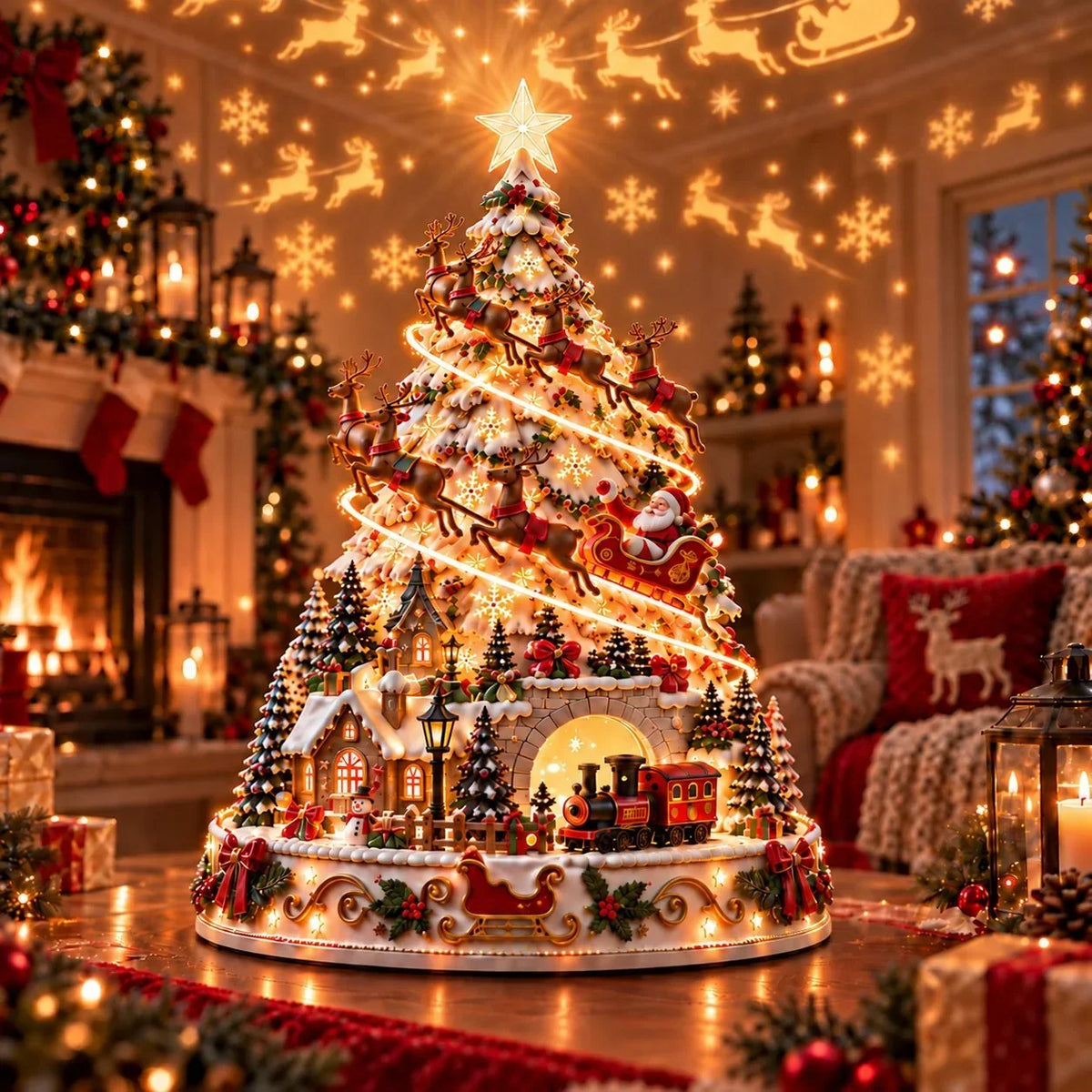 Christmas Village Illuminated Wall & Ceiling Projection