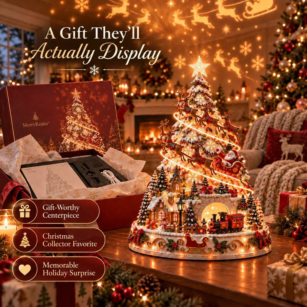 Christmas Village Illuminated Wall & Ceiling Projection