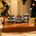 Christmas Village Scene Handcrafted Illuminated Centerpiece