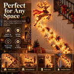 Christmas Wall Decoration Cascading Warm Golden Lights