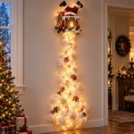 Christmas Wall Decoration Cascading Warm Golden Lights
