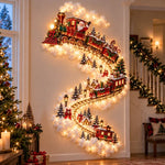 Christmas Wall Decoration Cascading Warm Golden Lights