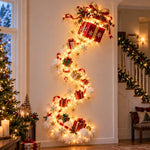 Christmas Wall Decoration Cascading Warm Golden Lights