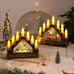 Christmas Wreath Energy-Saving LED Lights & Glitter Figurines