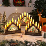 Christmas Wreath Energy-Saving LED Lights & Glitter Figurines