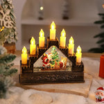Christmas Wreath Energy-Saving LED Lights & Glitter Figurines
