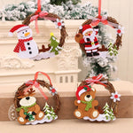 Christmas Wreath Felt Snowman Natural Twigs Indoor & Outdoor