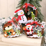 Christmas Wreath Felt Snowman Natural Twigs Indoor & Outdoor