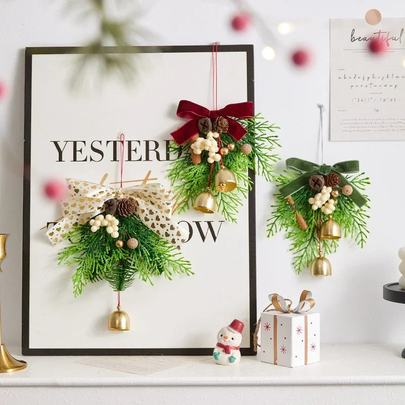 Christmas Wreath Lifelike Pine Cones & Berries Weather-Resistant