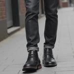 Chukka Boots Pebbled Leather Cushioned Insole Rubber Sole