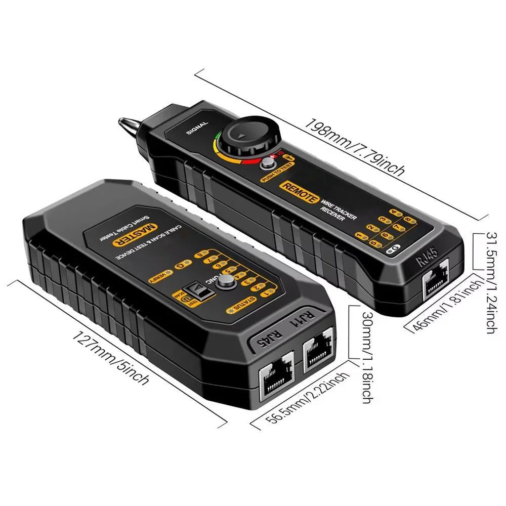 Circuit Breaker Finder & Cable Tester Dual-Signal Polarity LED Flashlight