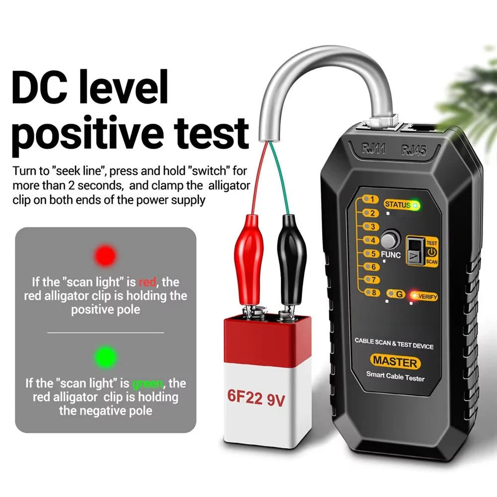 Circuit Breaker Finder & Cable Tester RJ45 RJ11 LED