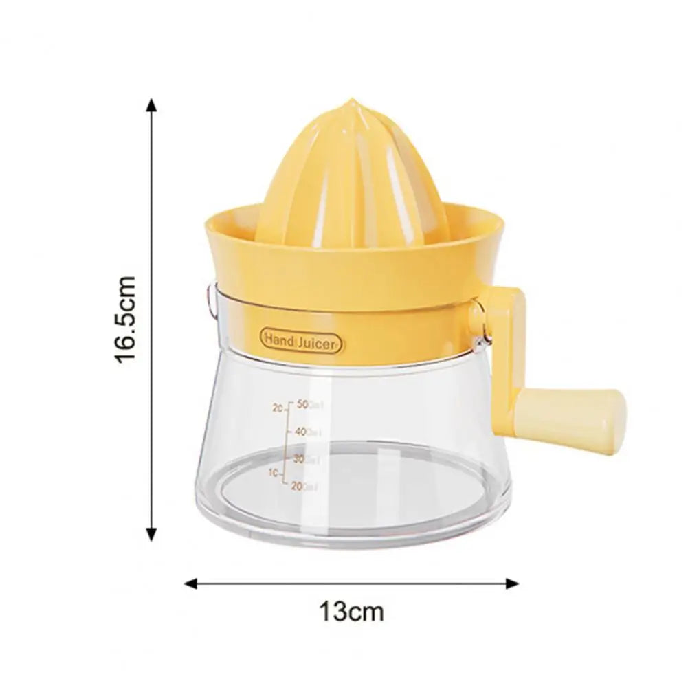 Citrus Juicer Ergonomic Hand Crank Dishwasher-Safe Compact Design