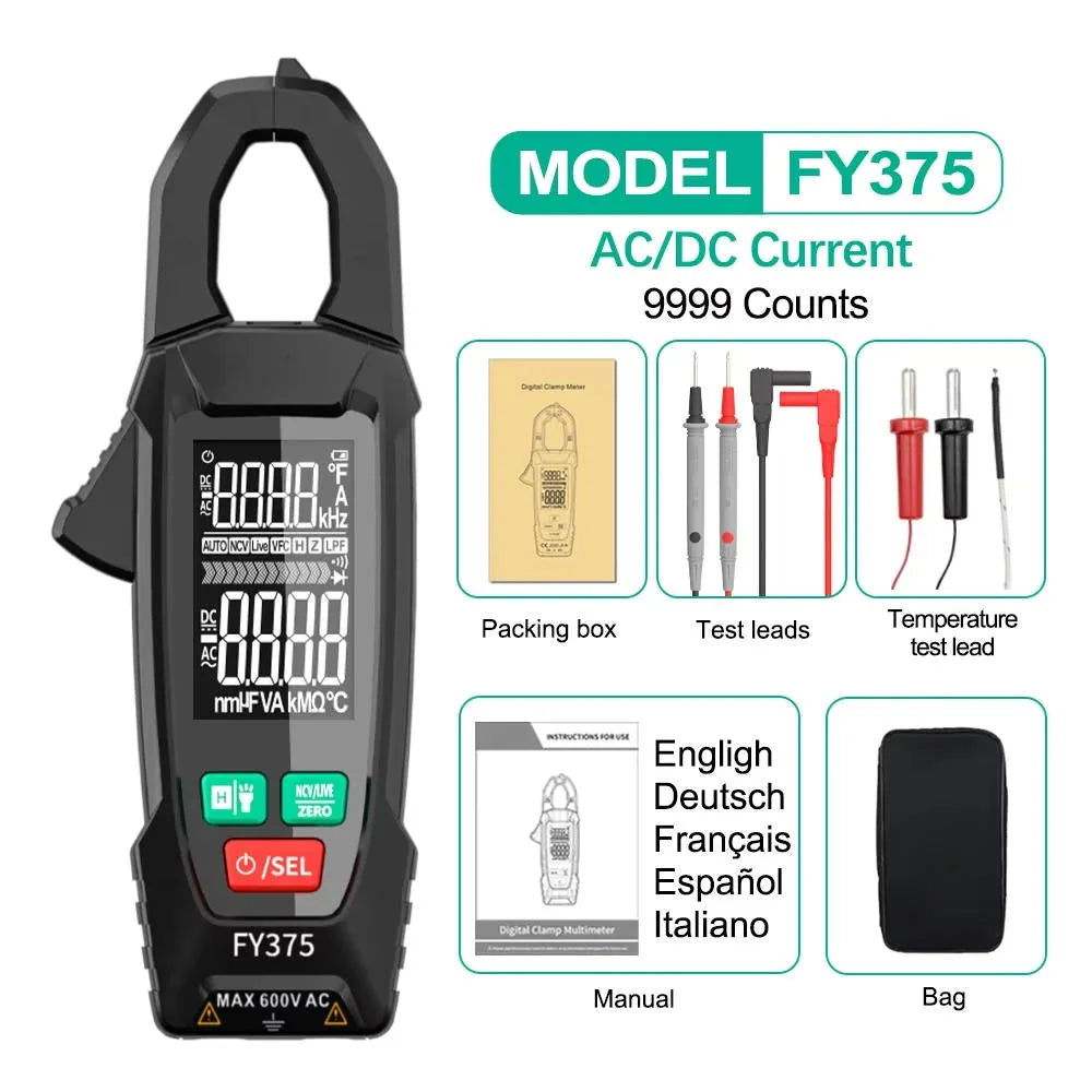 Clamp Meter True RMS Auto-Ranging NCV 200A