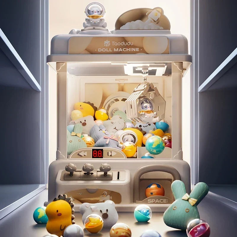 Claw Machine Tabletop Arcade Game With Plush Prizes & Coins