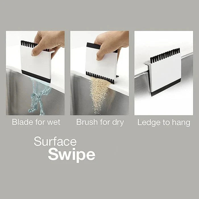 Cleaning Scraper Double-Sided Squeegee & Brush Dishwasher-Safe