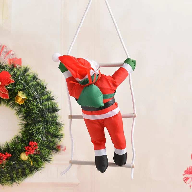Climbing Santa Figure 12 Inch Weather-Resistant Easy To Hang