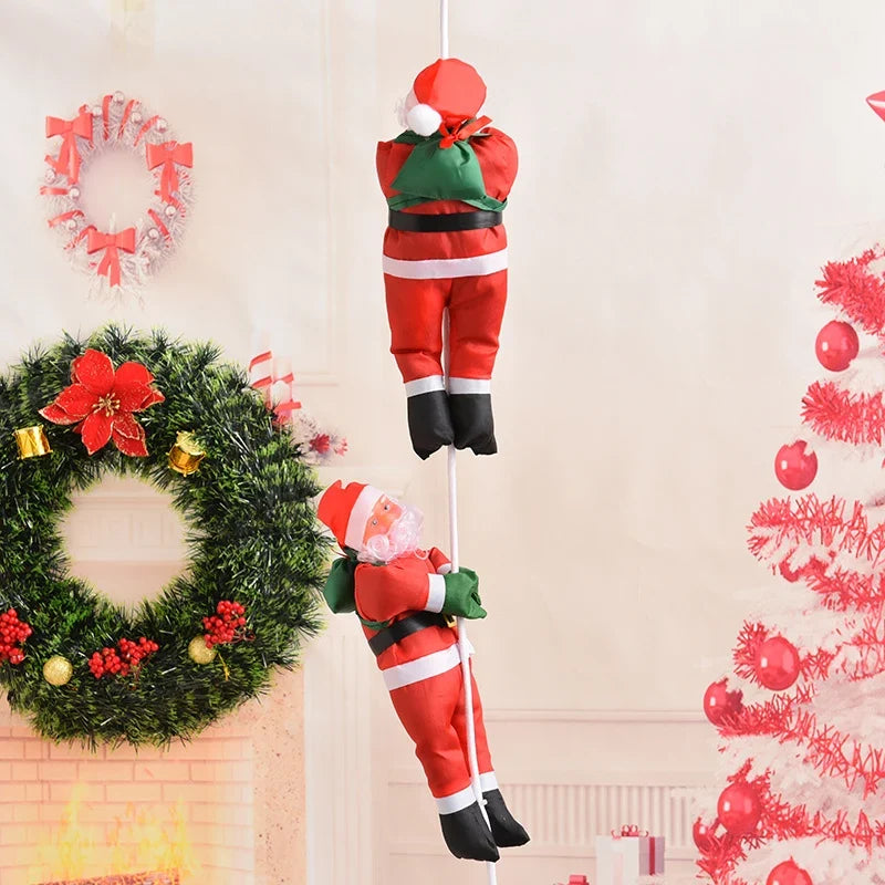 Climbing Santa Figure 12 Inch Weather-Resistant Easy To Hang