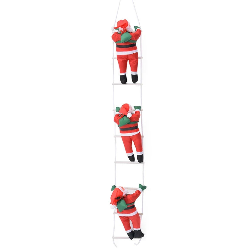 Climbing Santa Figure 12 Inch Weather-Resistant Easy To Hang