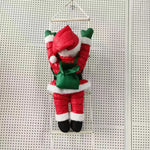 Climbing Santa Figurine Durable Vibrant Finish Indoor Outdoor