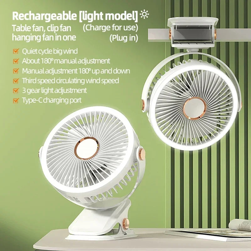 Clip-On Fan Rechargeable 8000mAh USB-C