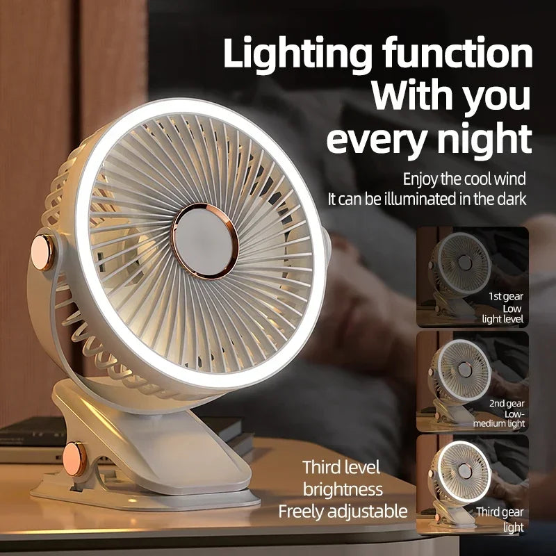 Clip-On Fan Rechargeable 8000mAh USB-C