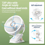 Clip-On Fan Rechargeable 8000mAh USB-C