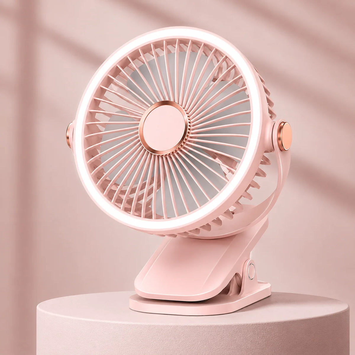 Clip-On Fan Rechargeable LED Night Light 3 Speeds