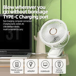 Clip-On Fan Rechargeable LED Night Light 3 Speeds