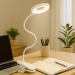 Clip-On Reading Lamp Dimmable Adjustable Neck USB-Powered