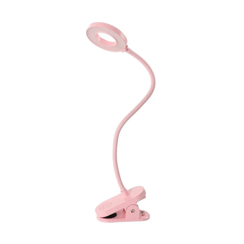 Clip-On Reading Lamp Dimmable Adjustable Neck USB-Powered