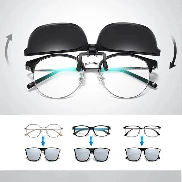 Clip-On Sunglasses Polarized Foldable UV400 Protection