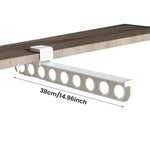 Closet Organizer Rail Retractable No-Drill Adhesive Mount