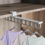 Closet Organizer Rail Retractable No-Drill Adhesive Mount