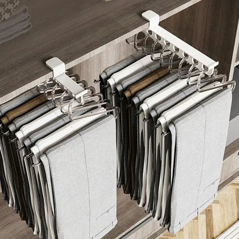 Closet Organizer Rail Retractable No-Drill Adhesive Mount